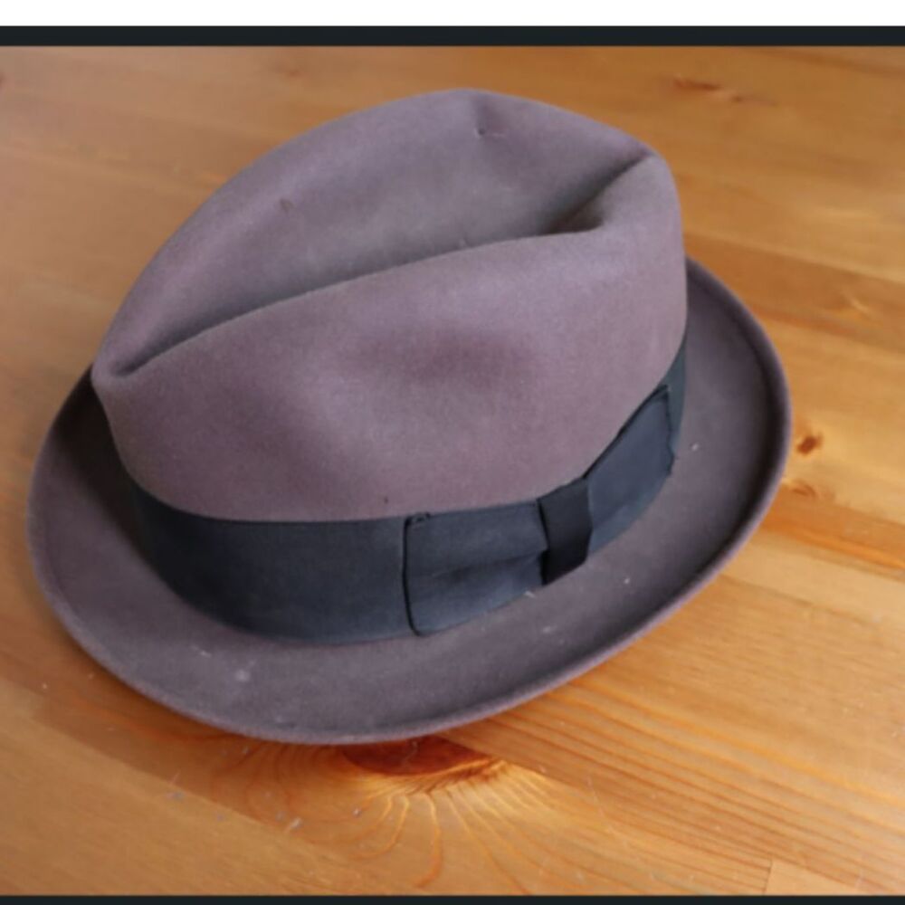 Vintage Cavanagh Hats New York Brown Fedora Hat Black Ribbon Band